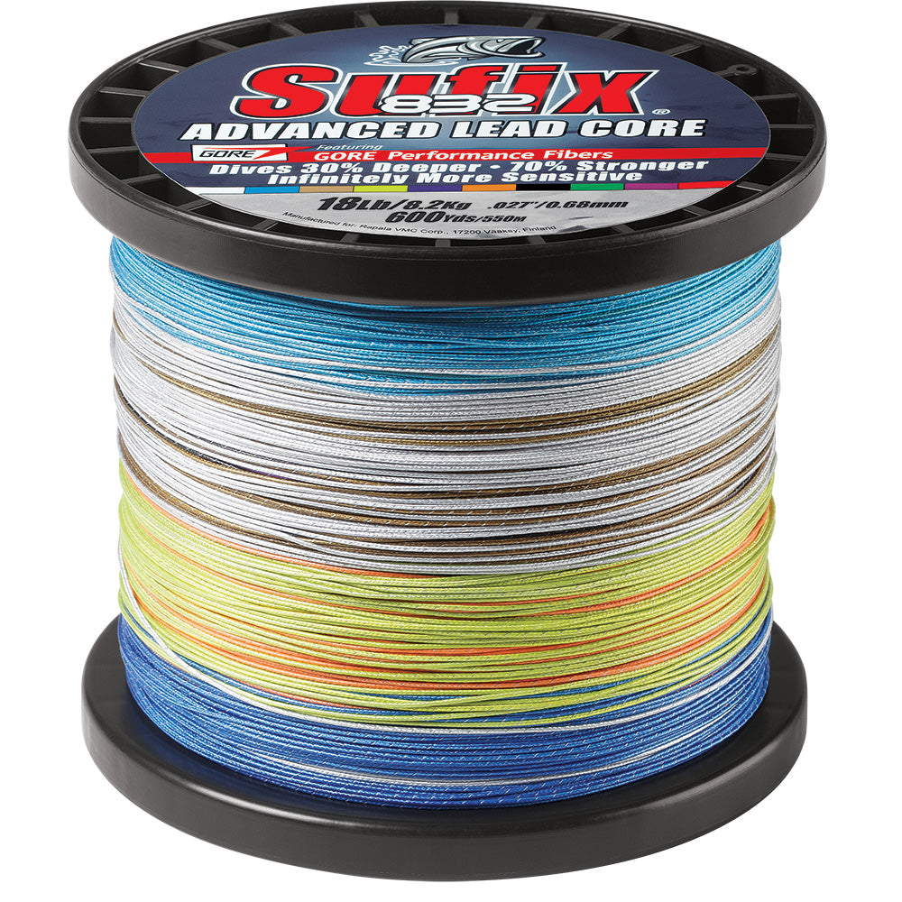 Sufix 832 Advanced Lead Core - 18lb - 10-Color Metered - 600 yds [658- –  Tri Cities Tackle