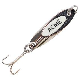 Acme Kastmaster Spoon w-Teaser Tail 1-4oz Chrome-White