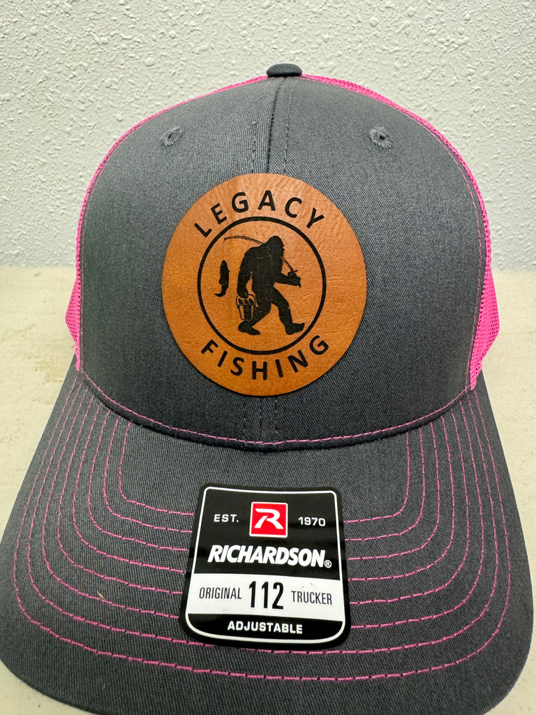 Legacy Fishing Hats Green Sasquatch Leather Patch