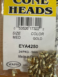 CONE HEADS 7/32" MEDIUM GOLD