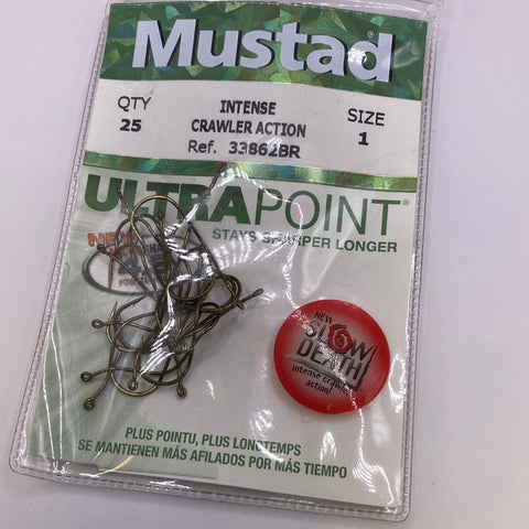 Mustad slow death hook 25ct