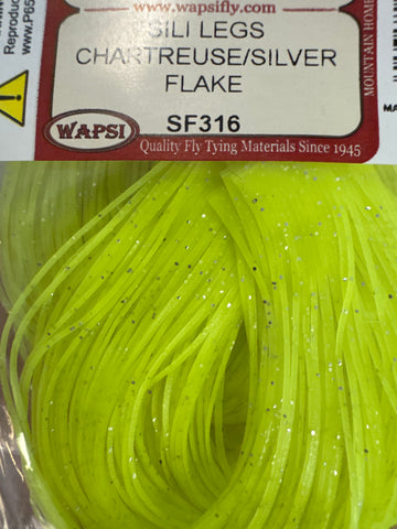 SILI LEGS CHARTREUSE/SILVER FLAKE