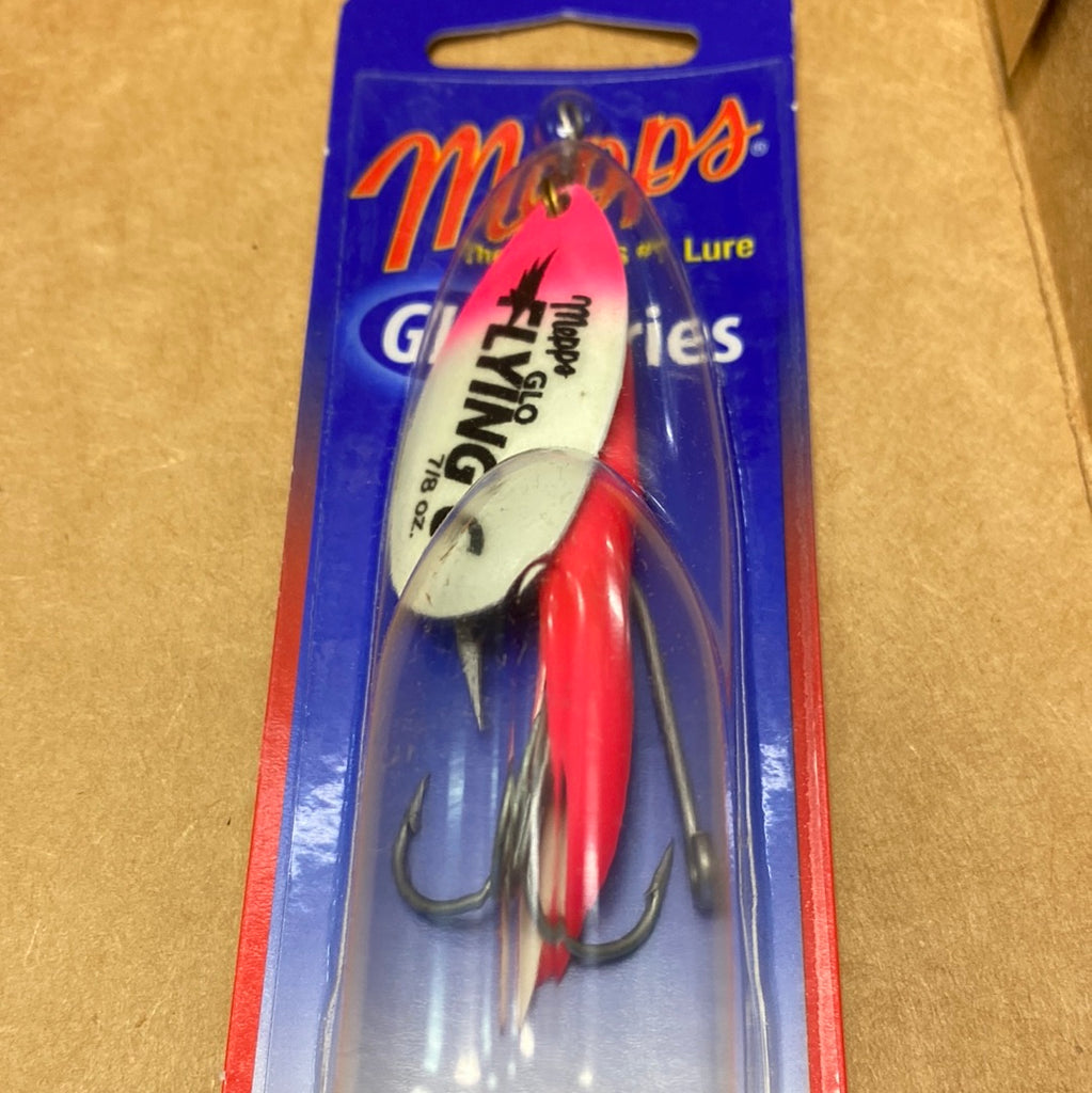 Mepps Flying C Single/Treble Hook Fishing Lure, 210ml, Hot Pink Sleeve/Glow Blade