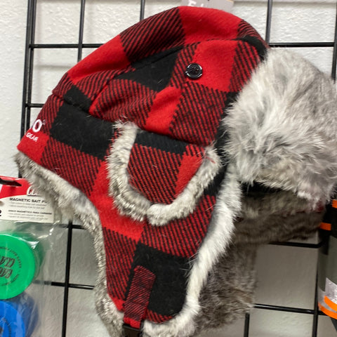 Eskimo plaid fur hat medium