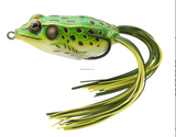 LiveTarget Frog Hollow Body Topwater Lure, 2 1/4", 1/0 Hook, 5/8 oz, Floro Green/Yellow, Floating