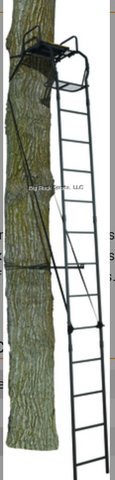 Big Game BGM-LS0100 The Warrior Pro Treestand, 16' Basic Ladderstand Padded Seat And Armrest