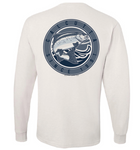 Calcutta G219268A-M Mens Calcutta Steelhead, Long Sleeve T Shirt, White, Medium