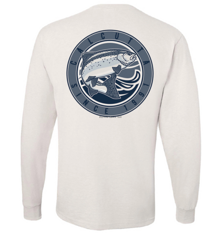 Calcutta G219268A-M Mens Calcutta Steelhead, Long Sleeve T Shirt, White, Medium