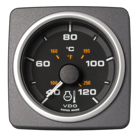 Veratron 52 MM (2-1/16") AcquaLink Coolant Temp Gauge 40 to120C - Black Dial  Bezel [A2C59501931]