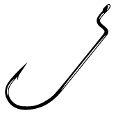 Gamakatsu Offset Worm Hook Bronze Size 1 6ct