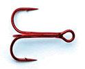 Mustad Ultra Point Treble Hook Red 11ct Size 2