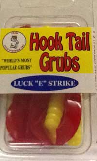 Luckie Strike Curl Tail Grub 3" 10ct Yellow-Red
