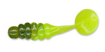 Slider Pan Fish Grub 1" 20ct Watermelon-Chartreuse