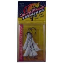 Leland Crappie Magnet Replacement Heads 5ct 1/8oz White
