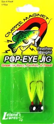 Leland Pop Eye Jig 1/32 2ct Black-Chartreuse