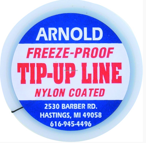 K&E Arnold Freeze proof Tip Up Nylon Coated 20# Ice line 75'