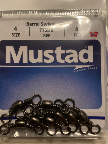 Mustad barrel swivel black