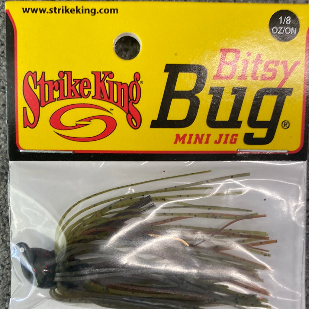 Strike King Bitsy Bug Mini Jig, Black