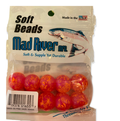 Mad River Steelhead Soft Beads Pink Haze 20mm