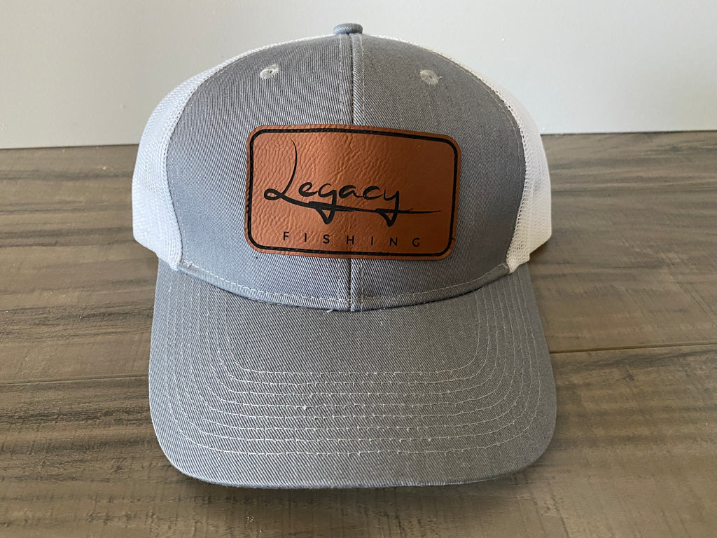 Legacy Fishing Hats Grey Sasquatch Leather Patch