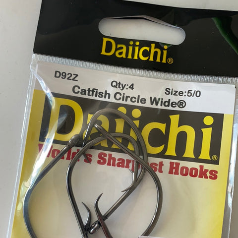 Daiichi Circle Wide Hook Offset Black Nickel Size 5-0 4ct